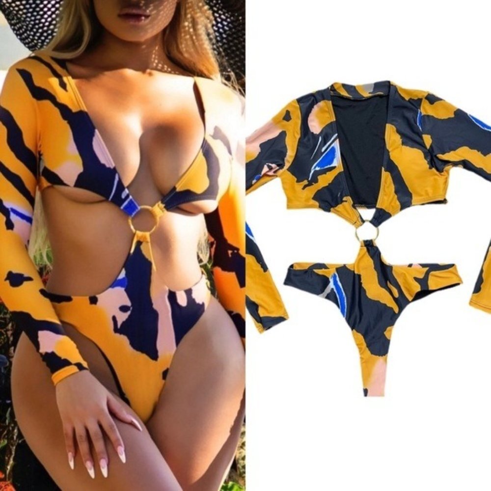 Matte Swim Montes One Piece Long Sleeve Swimsuit S